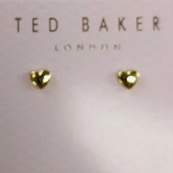 NWT 3PC Ted baker london SET Chunky heart necklace & Earrings. - Picture 10 of 14